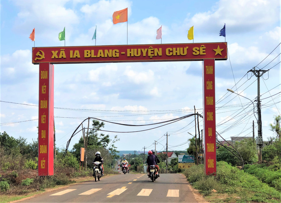 Toàn cảnh xã Ia Blang hôm nay. Ảnh. Đinh Yến