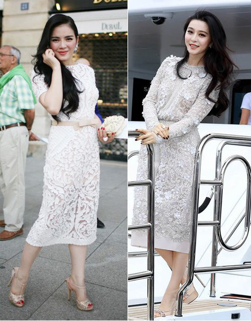 Nhiều người phát hiện Lý Nhã Kỳ từng học hỏi gu thời trang của Phạm Băng Băng.