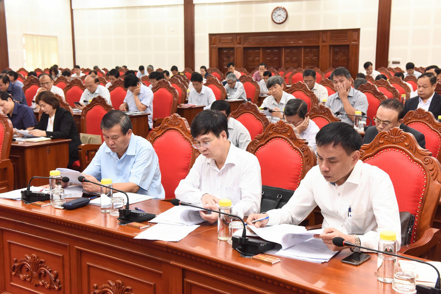 Lãnh đạo Trung ương và địa phương dự hội nghị. Ảnh: Đức Thụy