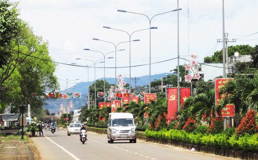 Trung tâm huyện Ia Grai khởi sắc từng ngày. Ảnh: Thanh Nhật