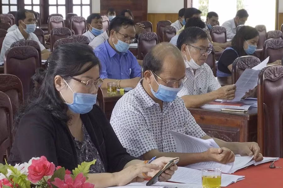 Huyện Chư Păh tập huấn công tác bầu cử. Ảnh: Lê Anh