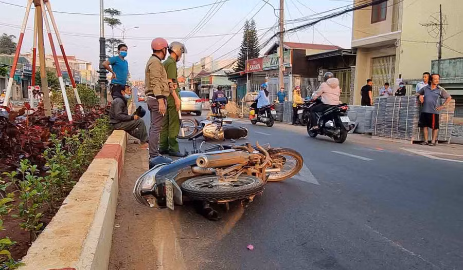Hiện trường vụ tai nạn. Ảnh: Hà Phương