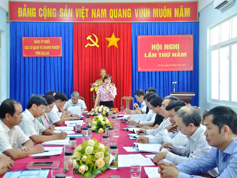 2-4 Quang cảnh hội nghị Ban Chấp hành Đảng bộ Khối lần thứ V-ảnh P.L