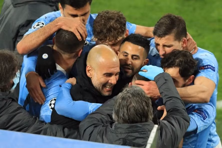 Man City của Pep vào bán kết Champions League. Ảnh: AFP