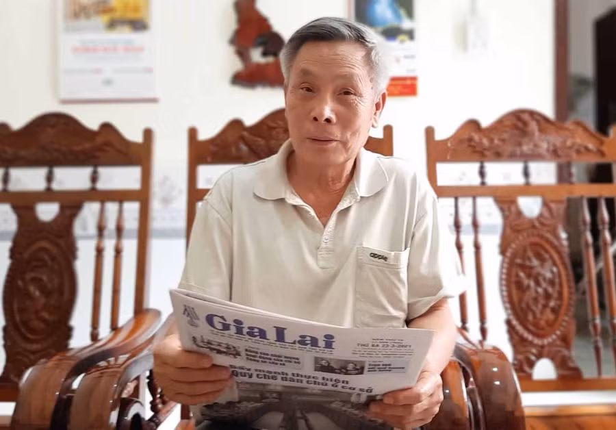 Ông Hoàng Đình Thẻ-cựu chiến binh Tiểu đoàn Đặc công 408. Ảnh: Nguyễn Quang Tuệ