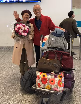 Vợ chồng thầy Takano tạm biệt Hà Nội để quay trở về Nhật năm 2019.