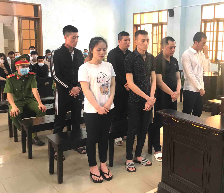 Các bị cáo tại phiên tòa. Ảnh: Lê Văn Ngọc