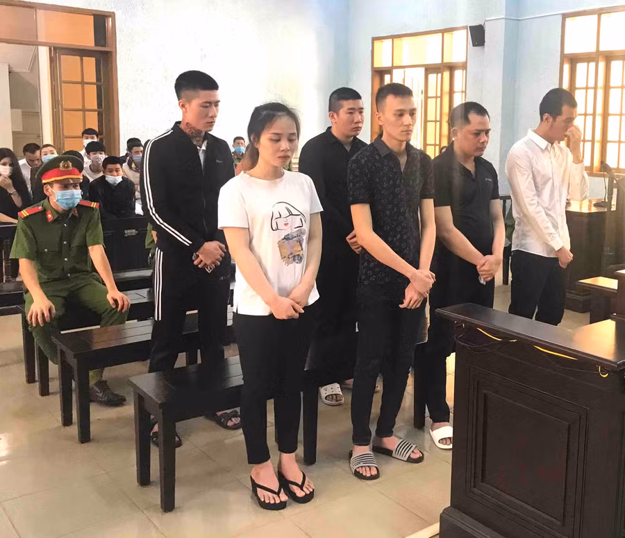 Các bị cáo tại phiên tòa. Ảnh: Lê Văn Ngọc