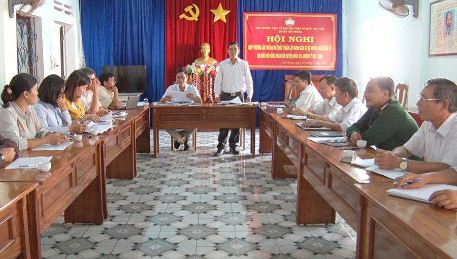  Ủy ban MTTQ Việt Nam huyện Chư Prông tổ chức hội nghị hiệp thương lần thứ 2. Ảnh: Phương Dung