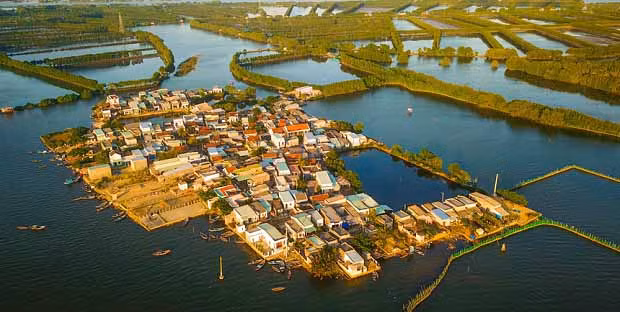 Xóm Cồn Chim (xã Phước Sơn, huyện Tuy Phước, tỉnh Bình Định). Ảnh: Minh Hoàng