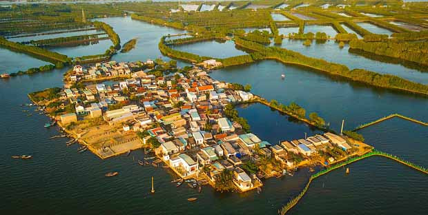 Xóm Cồn Chim (xã Phước Sơn, huyện Tuy Phước, tỉnh Bình Định). Ảnh: Minh Hoàng