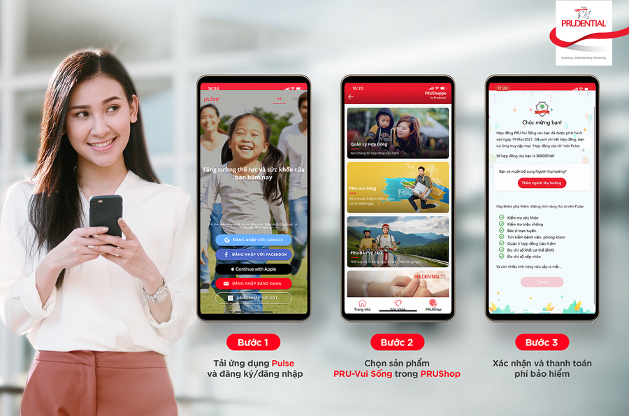 3 bước mua PRU-Vui Sống trên Pulse 02. 3 bước mua PRU-Vui Sống trên Pulse