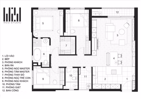 Bản vẽ bố trí mặt bằng của công trình.