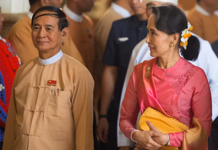  Ông Win Myint và bà Aung San Suu Kyi có tên trong danh sách các thành viên 