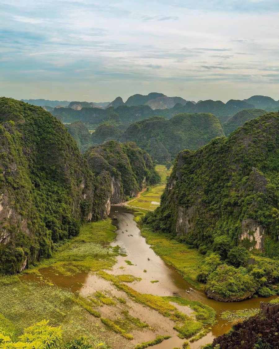 Khung cảnh thơ mộng ở Ninh Bình.