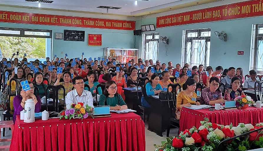 Đại hội đại biểu Hội LHPN phường An Phú (thị xã An Khê) nhiệm kỳ 2021-2026. Ảnh: Minh Châu