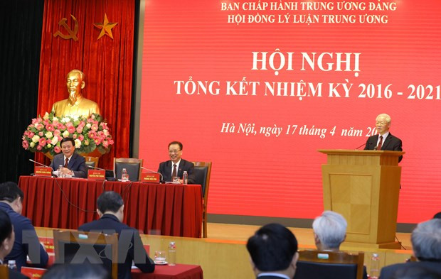 Tổng Bí thư Nguyễn Phú Trọng phát biểu chỉ đạo hội nghị. (Ảnh: Văn Điệp/TTXVN)