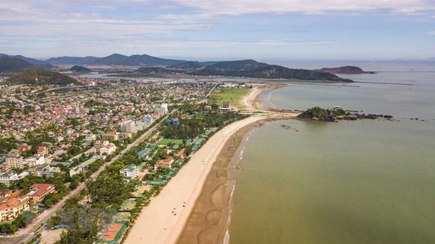 Biển Cửa Lò, thị xã Cửa Lò, tỉnh Nghệ An. (Ảnh: Trọng Đạt/TTXVN)