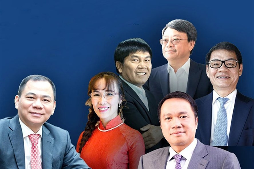 6 tỉ phú đôla của Việt Nam trong danh sách cập nhật mới nhất của Forbes. Ảnh: VGP News.