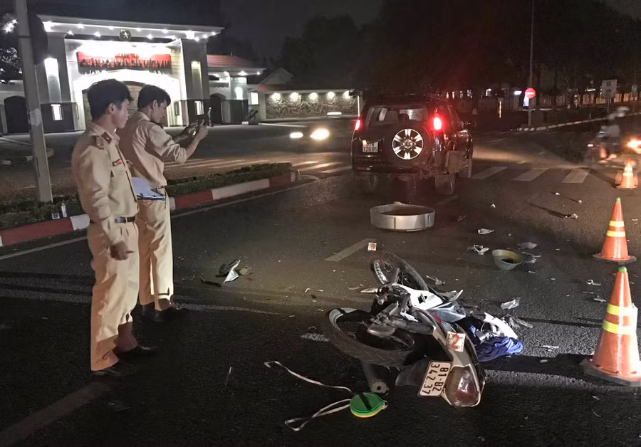 Hiện trường vụ tai nạn. Ảnh: Văn Ngọc