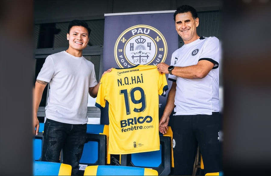 Tiền vệ Quang Hải chính thức gia nhập Pau FC sau khi vượt qua bài kiểm tra y tế. Ảnh: PauFC