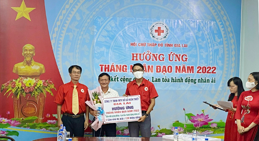  Công ty TNHH một thành viên Xổ số kiến thiết Gia Lai tích cực tham gia đóng góp cho các hoạt động an sinh xã hội. Ảnh: Sơn Ca