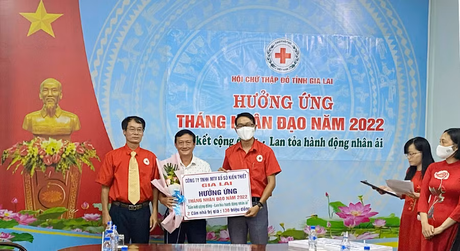  Công ty TNHH một thành viên Xổ số kiến thiết Gia Lai tích cực tham gia đóng góp cho các hoạt động an sinh xã hội. Ảnh: Sơn Ca