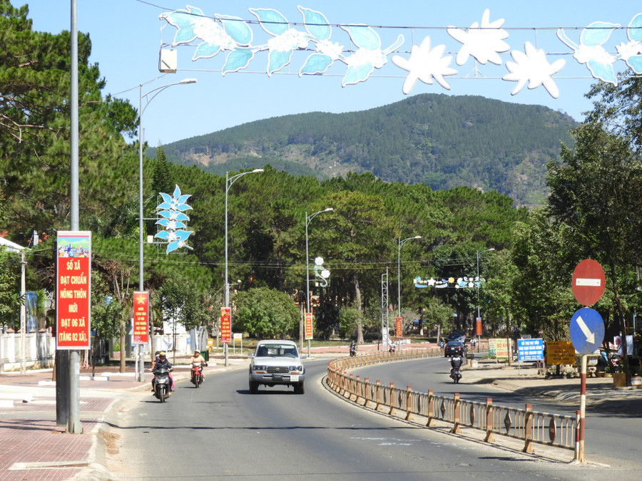 Một góc Trung tâm huyện Mang Yang Ảnh: Thanh Nhật