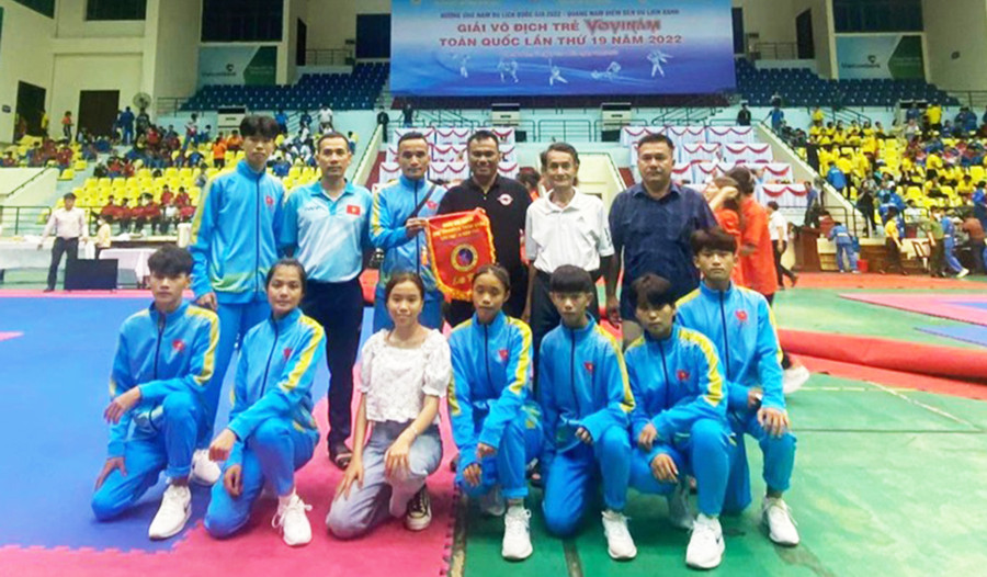  Các VĐV Gia Lai tranh tài ở giải đấu. Ảnh: Vương Lê