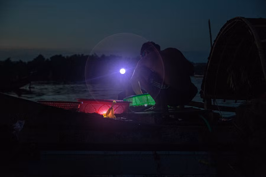  Thành quả của ngư dân sau một đêm dài đánh bắt. Ảnh: Lê Hoài Nhân