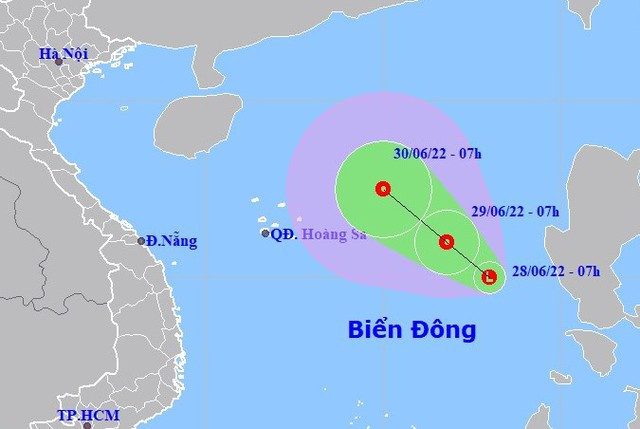 Trong 24 giờ tới, vùng áp thấp di chuyển chậm theo hướng Tây Bắc, mỗi giờ đi được 5-10km và có khả năng mạnh lên thành áp thấp nhiệt đới. Trong 24 giờ tới, vùng áp thấp di chuyển chậm theo hướng Tây Bắc, mỗi giờ đi được 5-10km và có khả năng mạnh lên thành áp thấp nhiệt đới.
