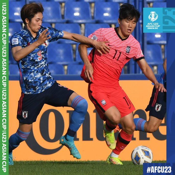 U23 Nhật Bản (trái) lấn lướt U23 Hàn Quốc  U23 Nhật Bản (trái) lấn lướt U23 Hàn Quốc