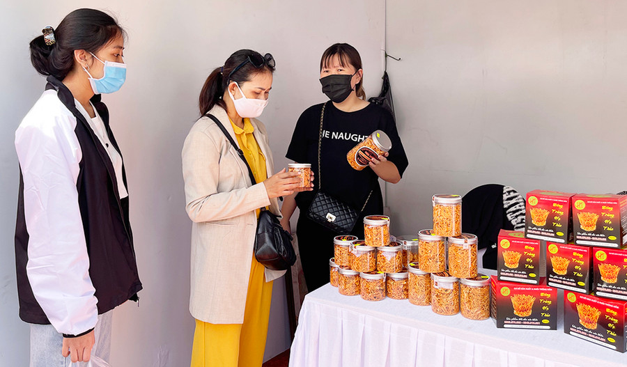 Nhiều sản phẩm đặc trưng, sản phẩm OCOP của Gia Lai được người tiêu dùng ưa chuộng. Ảnh: Vũ Thảo