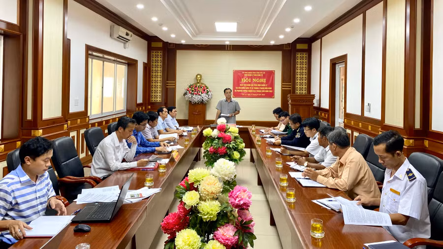 Hội nghị giao ban đánh giá tình hình quản lý tại Cửa khẩu 6 tháng đầu năm và triển khai nhiệm vụ 6 tháng cuối năm 2022. Ảnh: Hà Duy