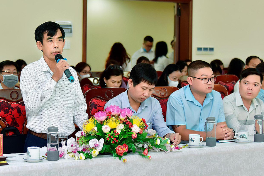 Ông Nguyễn Mậu Phong-Phó Chủ tịch Liên minh Hợp tác xã phát biểu tại hội nghị. Ảnh: Đức Thụy