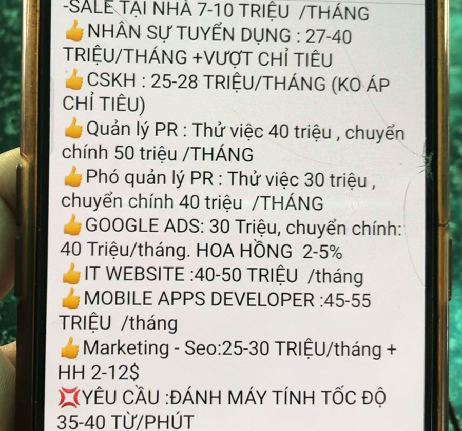 “Bẫy” tuyển dụng việc nhẹ lương cao được giăng trên khắp các hội nhóm