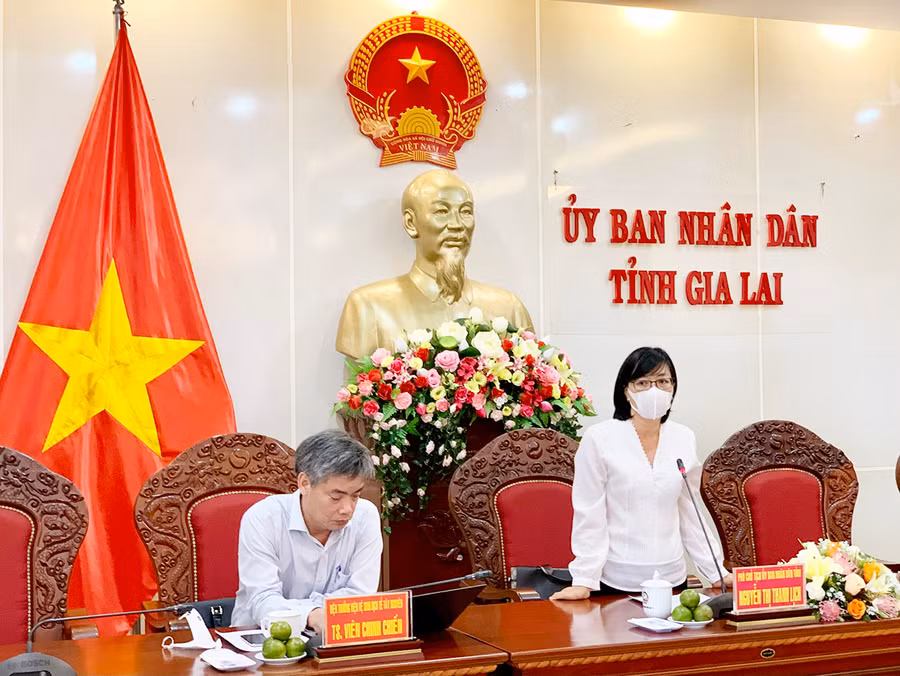  Phó Chủ tịch UBND tỉnh Nguyễn Thị Thanh Lịch-Phó Trưởng ban thường trực Ban Chỉ đạo phòng-chống dịch Covid-19 kết luận tại buổi làm việc. Ảnh: Như Nguyện