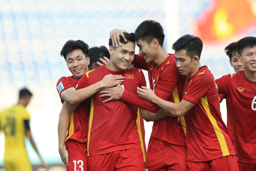 U.23 Việt Nam là đội duy nhất Đông Nam Á có 2 lần vào tứ kết U.23 châu Á. Ảnh: Phúc Thắng