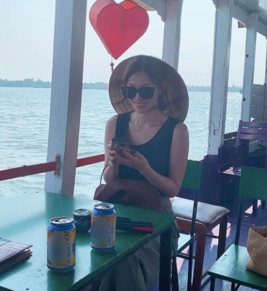 Nữ diễn viên Kim So Yeon từng đi du lịch ở Đà Nẵng cùng gia đình. Ảnh: CMH