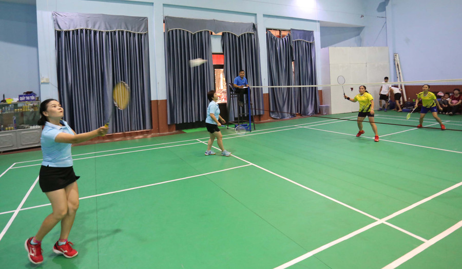 Nhà thi đấu của Trung tâm Văn hóa-Thông tin và Thể thao TP. Pleiku đã được nâng cấp tạo điều kiện thuận lợi cho các VĐV tham gia thi đấu. Ảnh: Lê Văn Ngọc