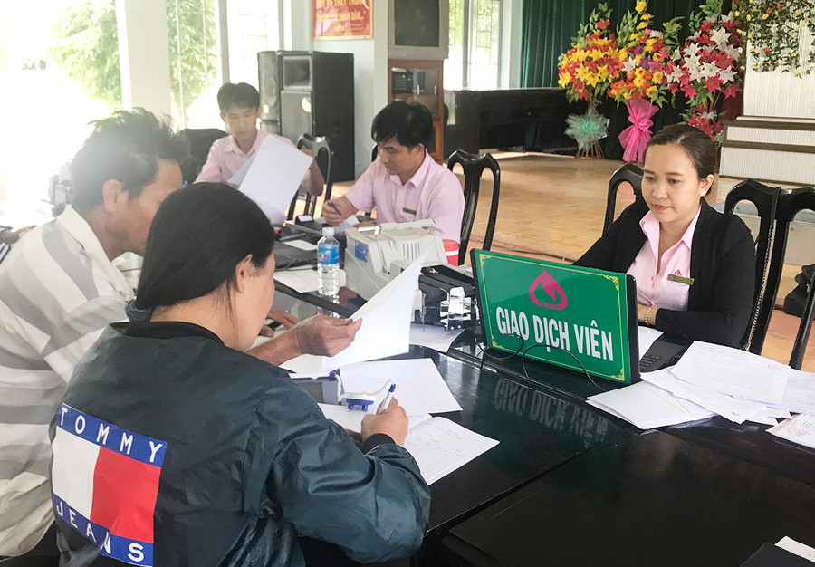  Ngân hàng Chính sách Xã hội tỉnh triển khai nhanh và kịp thời các chính sách tín dụng theo Nghị quyết số 11 của Chính phủ giúp người dân được thụ hưởng. Ảnh: Sơn Ca