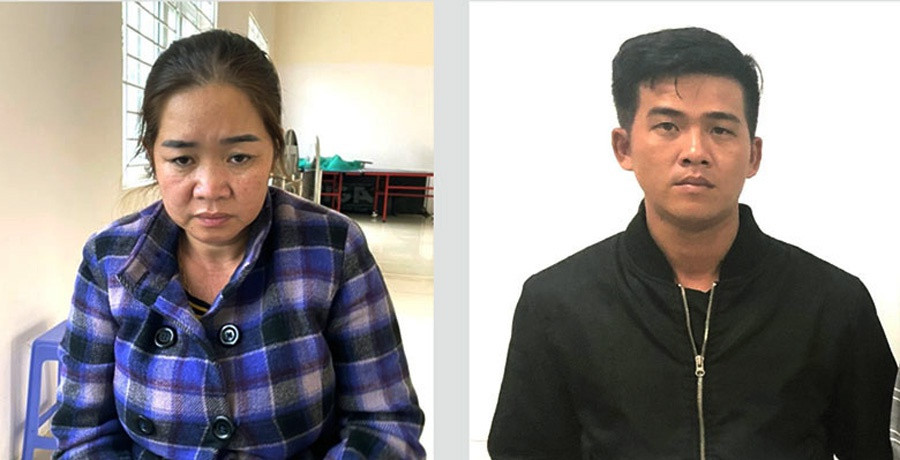 Dương Thị Ngọc Loan và Võ Văn Vũ Linh bị khởi tố và bắt tạm giam. Ảnh Công an cung cấp Dương Thị Ngọc Loan và Võ Văn Vũ Linh bị khởi tố và bắt tạm giam. Ảnh Công an cung cấp