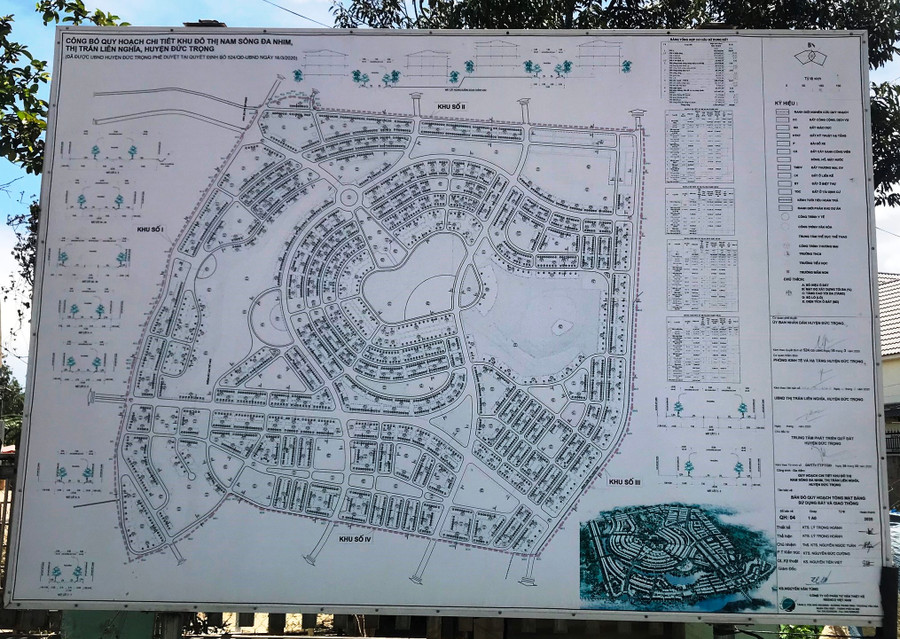 Quy hoạch chi tiết khu đô thị Nam sông Đa Nhim. Ảnh: Gia Bình
