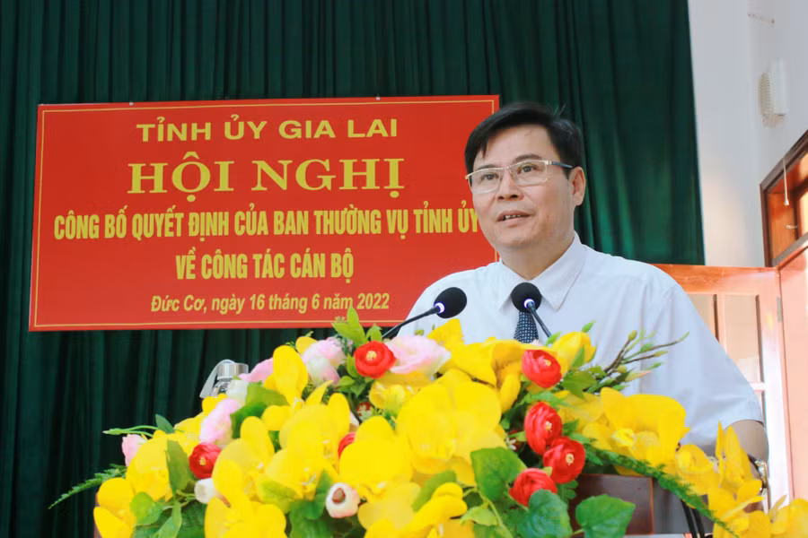 Tân Bí thư Huyện ủy Đức Cơ Phạm Văn Cường. Ảnh: Vĩnh Hoàng