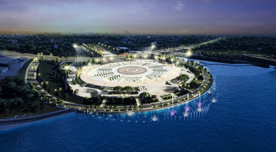 Phối cảnh dự án Quảng trường trung tâm thành phố Gia Nghĩa. Ảnh: L.P