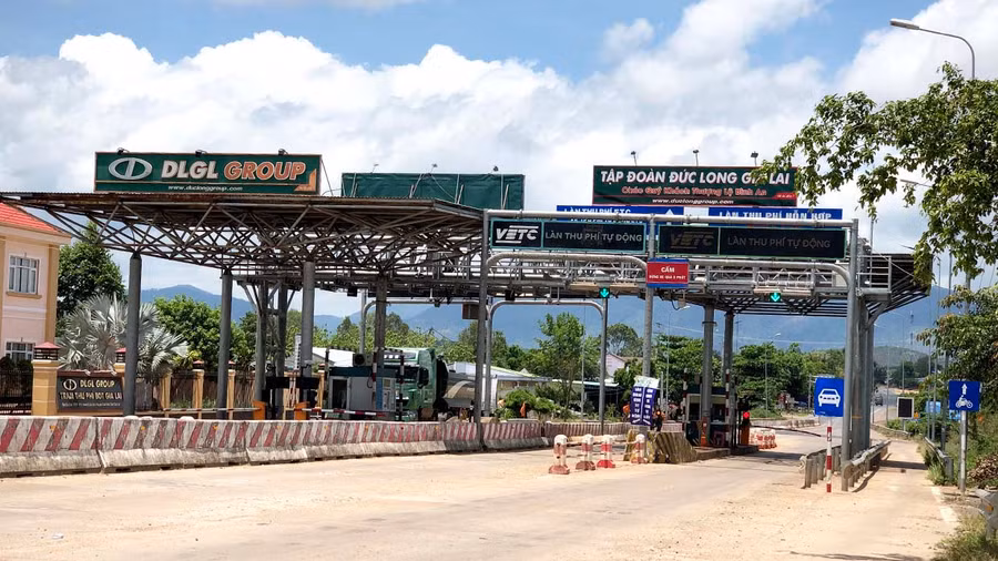 Trạm Thu phí BOT của Công ty cổ phần Tập đoàn Đức Long Gia Lai tại khu vực Cầu 110 (xã Ia Le, huyện Chư Pưh). Ảnh Lê Hòa