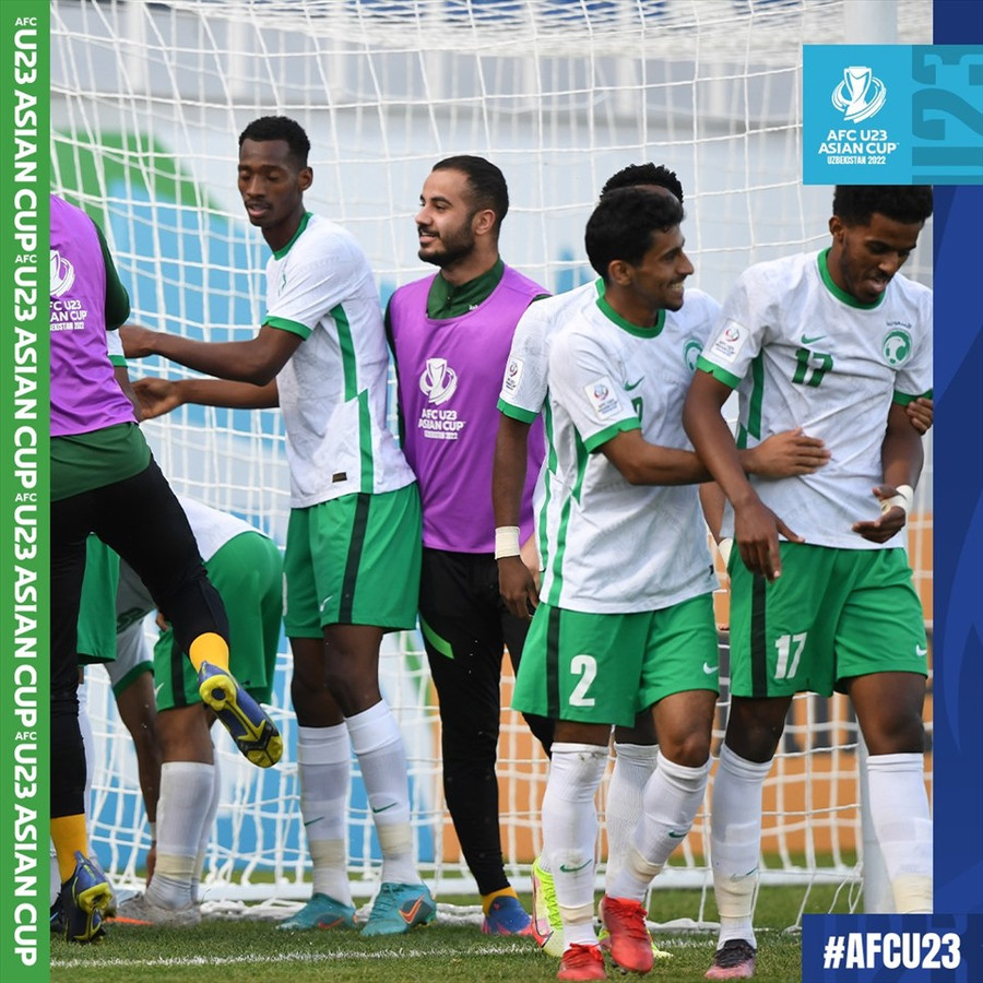  U23 Saudi Arabia giành ngôi nhất bảng D. Ảnh: AFC