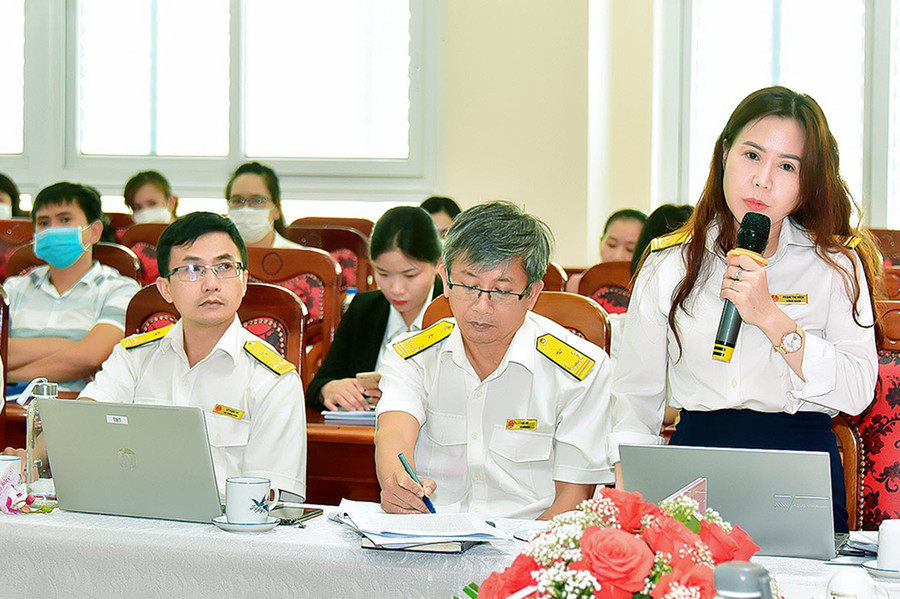 Bà Phạm Thị Bích-Phó Trưởng phòng Tuyên truyền và Hỗ trợ người nộp thuế. Ảnh: Đức Thụy