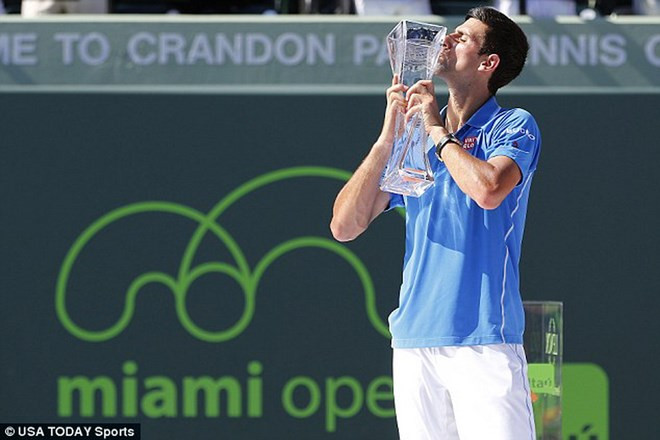 Djokovic lần thứ 5 vô địch Miami Open.