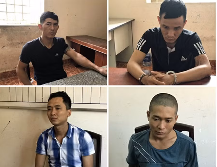 Các đối tượng trong băng nhóm chuyên cho vay nặng lãi và bắt người trái phép.